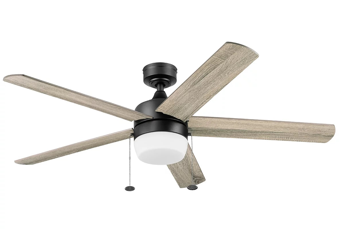 Better Homes & Gardens 52" Pearce Black Indoor Ceiling Fan with Light, Adjustable Color Temperature & Reverse Airflow