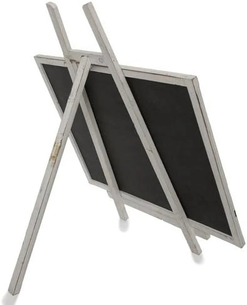 Wooden Chalkboard With Easel, Worn White