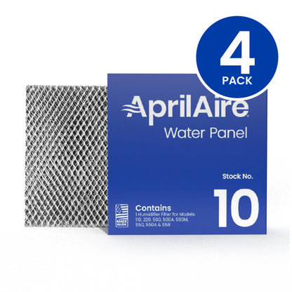 AprilAire 10 Replacement Water Panel for AprilAire Whole-House Humidifier Models 110, 220, 500, 500A, 500M, 550, 550A, 558 (Pack of 4)