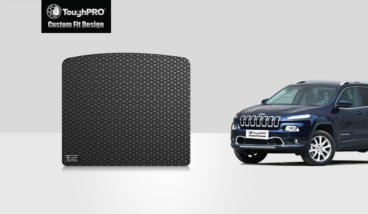 ToughPRO - Cargo Mat Compatible with JEEP Cherokee - All Weather Heavy Duty (Made in USA) - Black Rubber - 2016