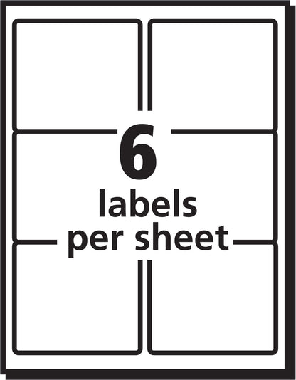 Avery EcoFriendly Shipping Labels, Permanent Adhesive, 3-1/3" x 4", 600 Labels (48464)