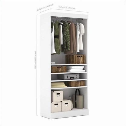 Atlin Designs 36" Corner Storage Unit in White