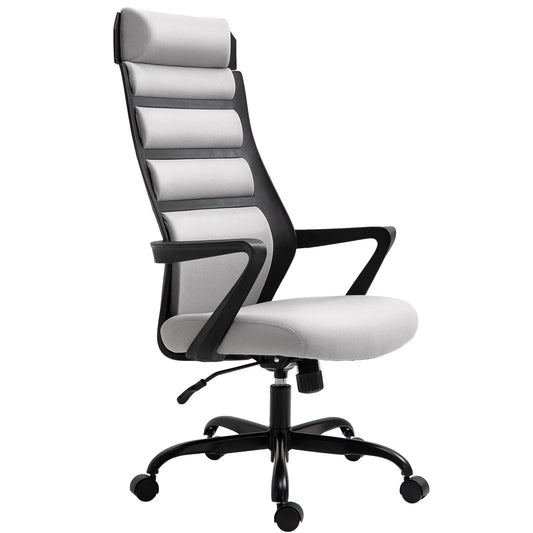 Vinsetto 26.75 in Executive Chair with Swivel & Adjustable Height, 275 lb. Capacity, Grey