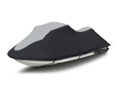 SUPER HEAVY-DUTY TOP OF THE LINE JETSKI Cover Compatible for Yamaha 2002-2005 FX 140 / 2004-20011 HO / 2003-2004 Cruiser Trailerable Jet Ski PWC Cover Black/Grey