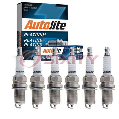 6 pc Autolite AP3924 Platinum Spark Plugs for 1148 3005 6111 71 9 Ignition Wire Secondary Fits select: 2000-2008 TOYOTA COROLLA, 2001-2009 TOYOTA PRIUS