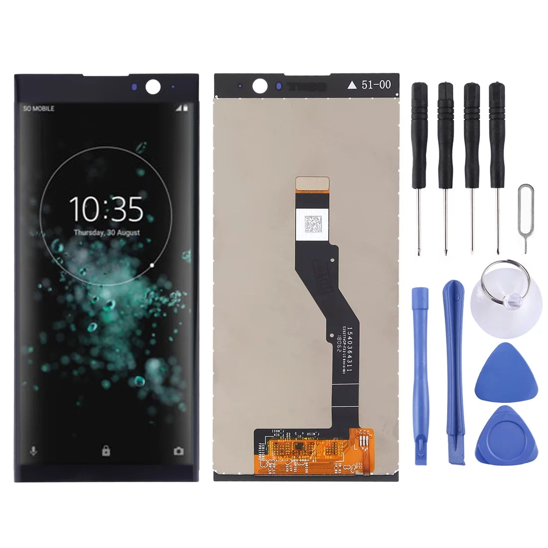 Cellphone Repair Parts OEM LCD Screen for Sony Xperia XA2 Plus with Digitizer Full Assembly(Black)