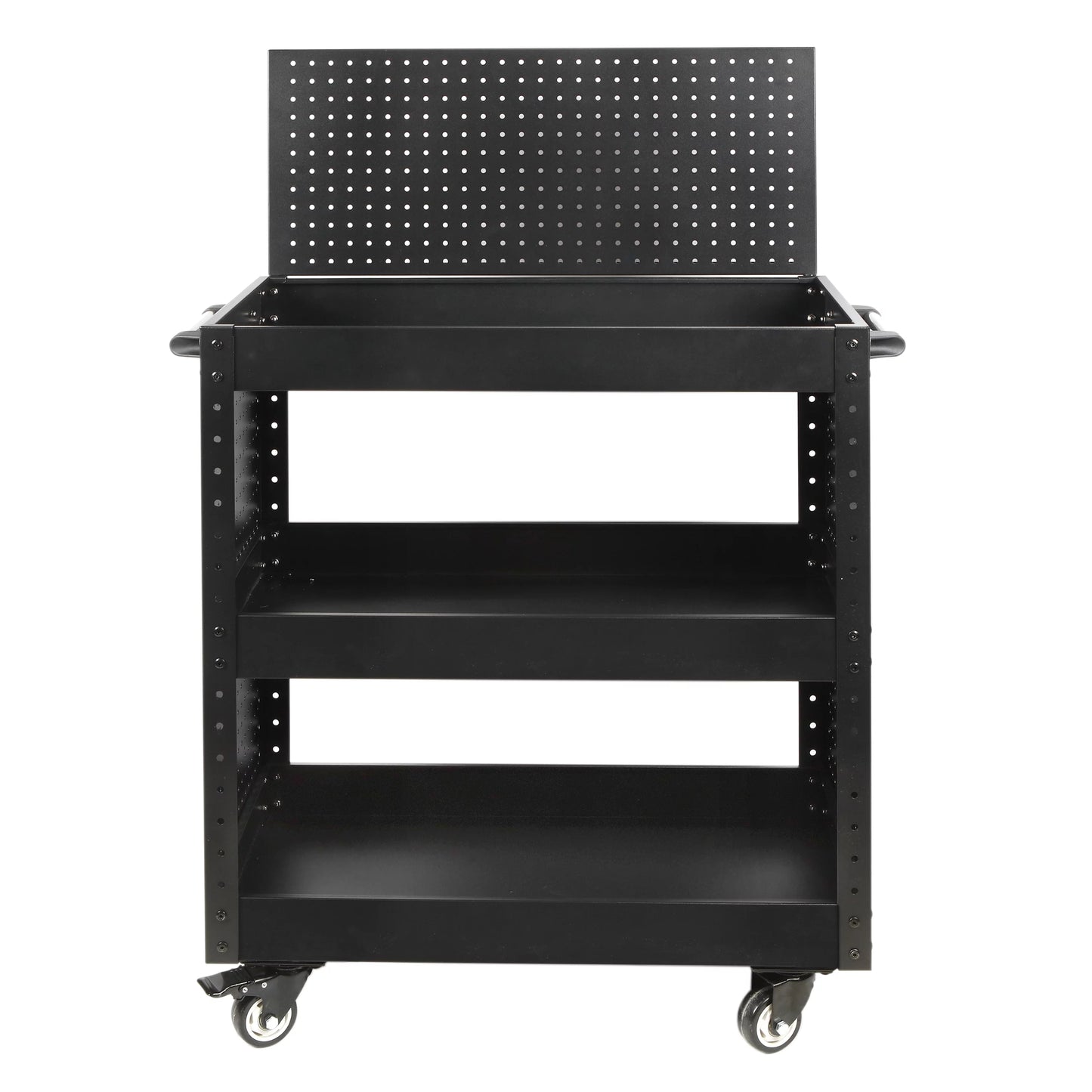 WORKPRO Rolling Service Utility Cart with Steel Pegboard Storage, Tool Cart