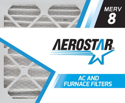 Aerostar 18x24x2 MERV 8, Pleated Air Filter, 18x24x2, Box of 6, Made in the USA