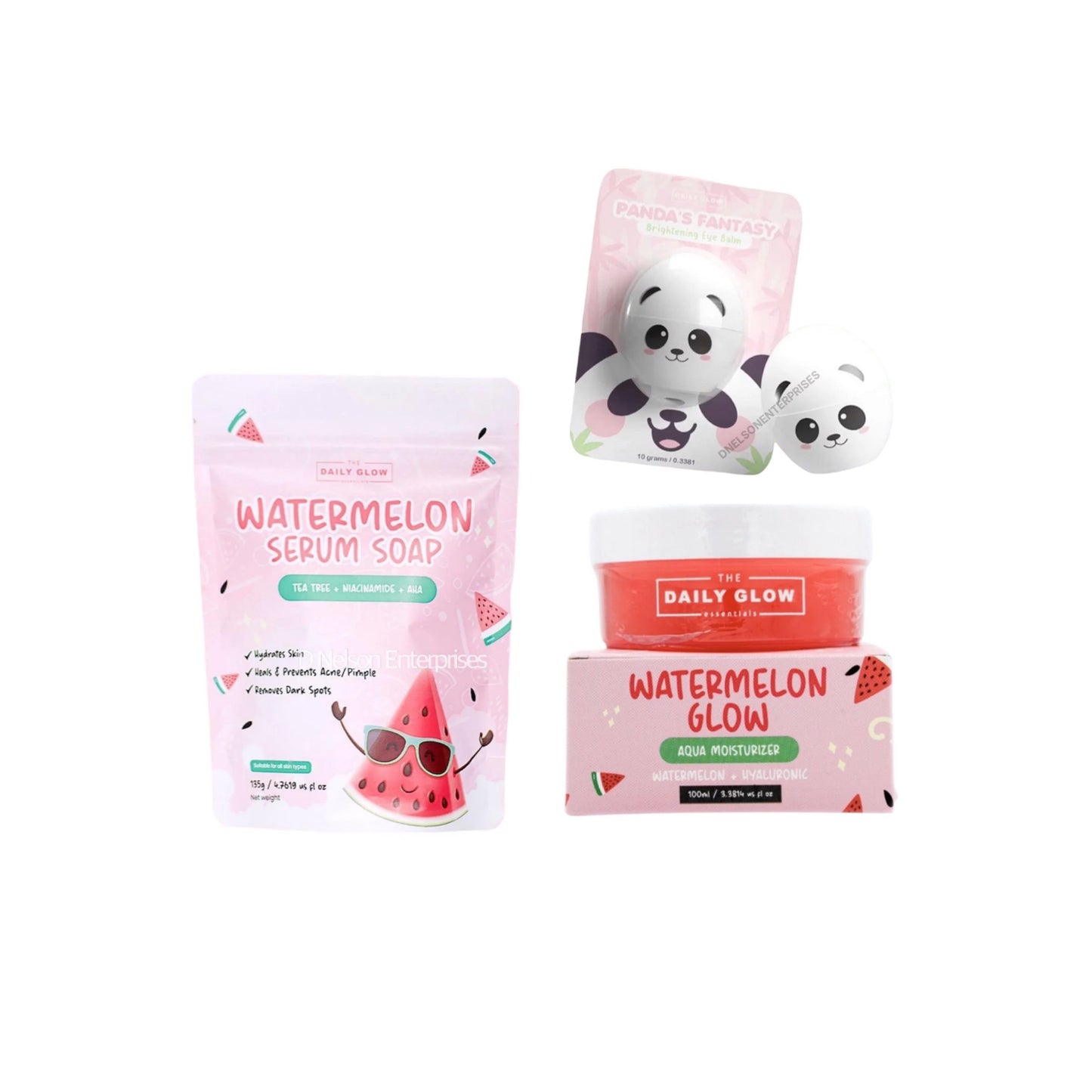 The Daily Glow Essentials Watermelon Trio & Panda Eye Balm