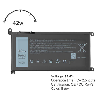 42Wh WDX0R Battery for Inspiron 15 5565 5567 5568 5578 Fit 3CRH3 T2JX4 USA