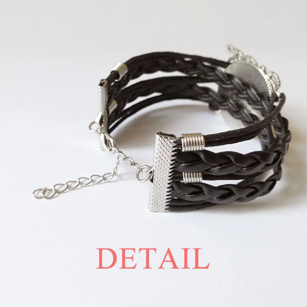 biscuit cup ice ball bracelet love accessory twisted leather knitting rope wristband