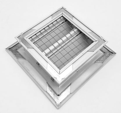 6"w X 6"h Aluminum Exterior Vent for Walls & Crawlspace - Rain & Waterproof Air Vent with Screen Mesh - HVAC Grille - White [Outer Dimensions 7.5”w x 7.5”h]