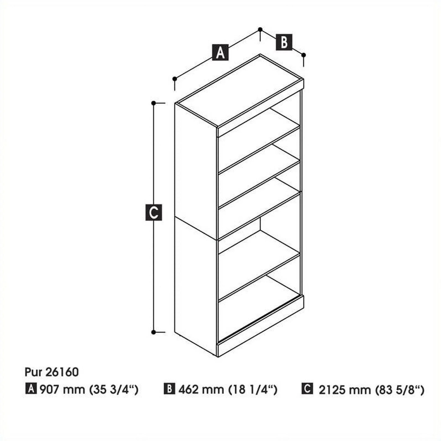 Atlin Designs 36" Corner Storage Unit in White