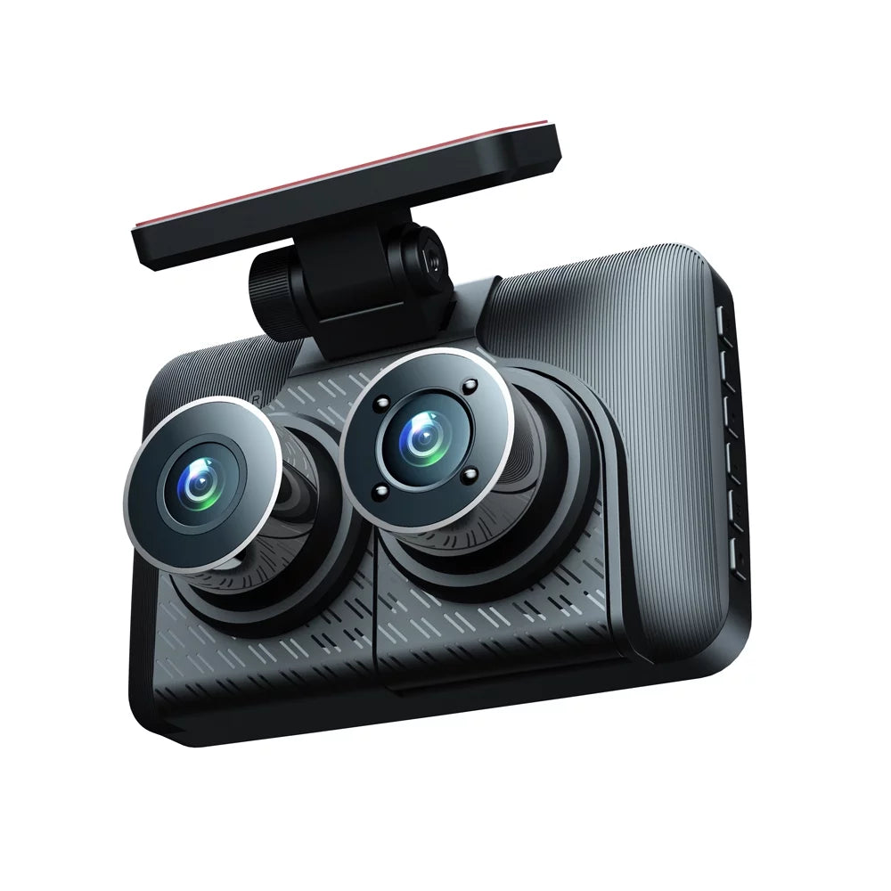 ammoon 3 Cameras Dash Cam, Clear Car Rearview Mirror, Wide Angle Car Camera Recorder, Auto Safety Driving Recorder