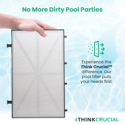 Think Crucial Replacement Ultra Fine Filters Compatible with Maytronics Dolphin, Nautilus CC Plus, M200, M400, M500, M4, M5, Wave 65, Wave 90, Oasis Z5 Models, Part# 9991432-R4 - Large Filter Panels