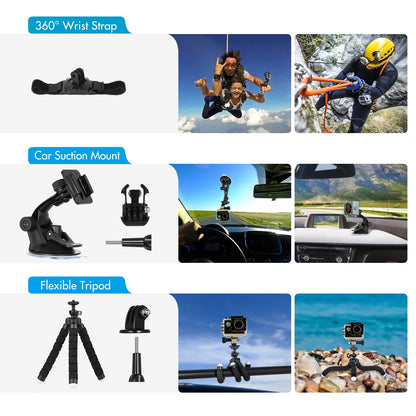 Anself Action Accessories Kit Sports Accessories Set with Waterproop Housing Silicone Protective Case Selfie Stick Various Mount Bracket and More Replacement for GoPro Hero 109 Black with