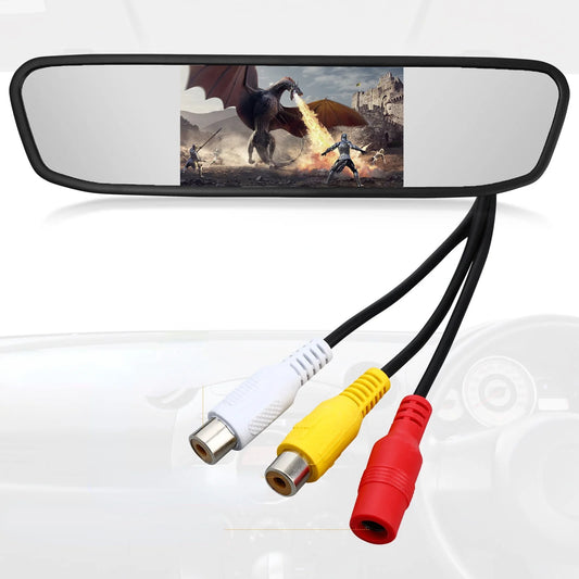 Cheefull Car Backup Camera,Vehicles Parking System Driving Camera 4.3" Rear View Mirror Cam Reverse Night Vision