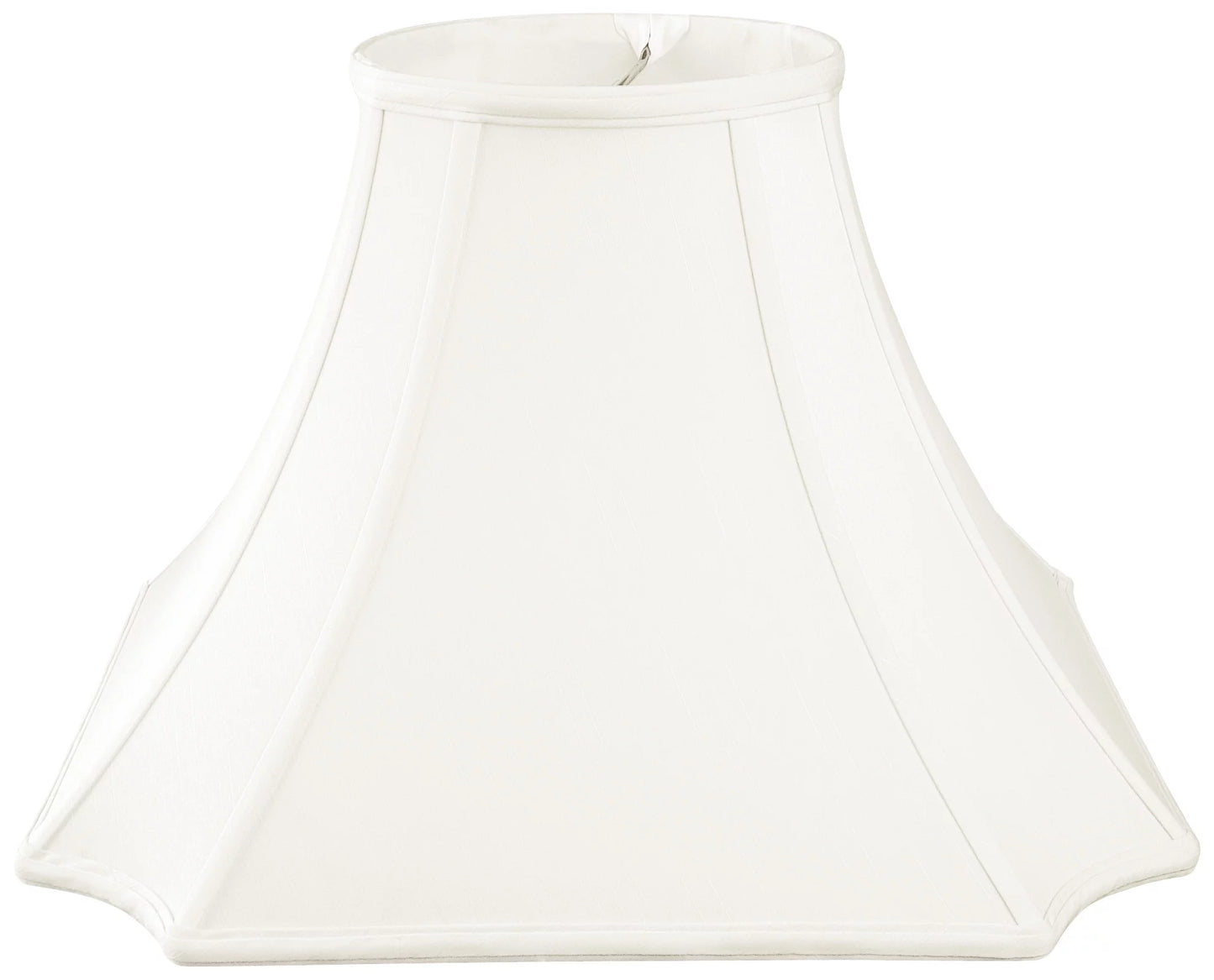 Royal Designs 20" Square Inverted Cut Corner Lamp Shade White