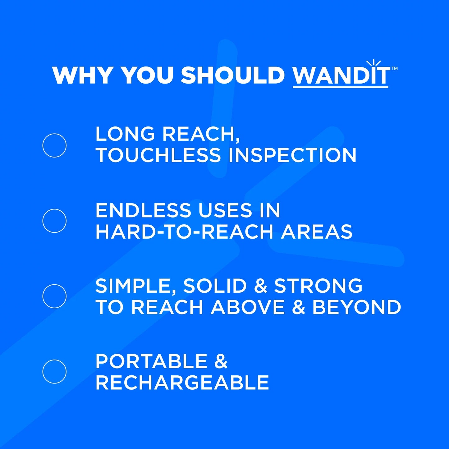 WANDIT Wireless Inspection Camera with Light - Inspect Anything, Anywhere, Anytime - 360 Degree Flexible Inspection Camera Wand - 41 Inch Extendable, Rechargeable - Capture Images to Your Phone