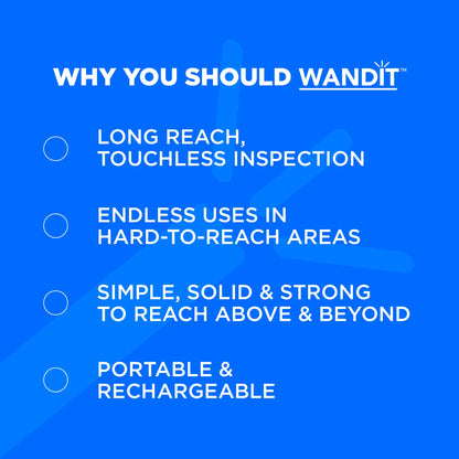 WANDIT Wireless Inspection Camera with Light - Inspect Anything, Anywhere, Anytime - 360 Degree Flexible Inspection Camera Wand - 41 Inch Extendable, Rechargeable - Capture Images to Your Phone