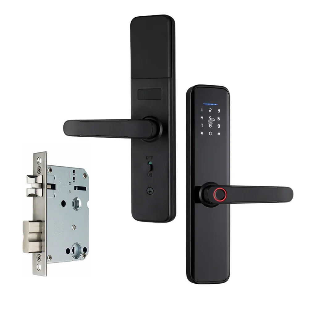 WAFU Intelligent Door Lock,Smart Lock Door Lock Compatible APP Compatible Tuya APP Deadbolt Key Compatible dsfen OWSOO