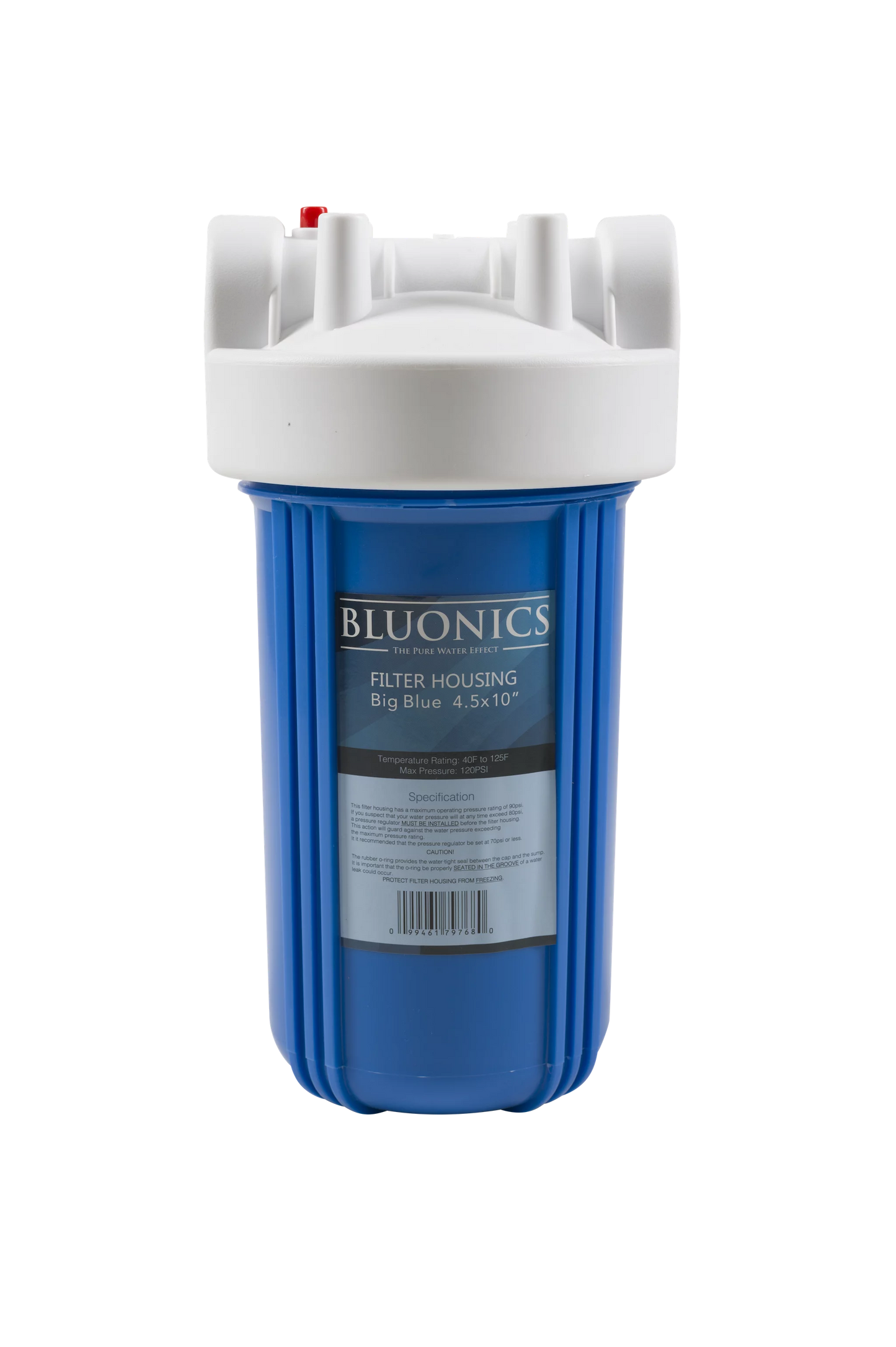 Bluonics 10" Big Blue Whole House Water Filter with 5 Micron Sediment Cartridge for Rust, Iron, Sand, Dirt, Sediment and Undissolved Particles