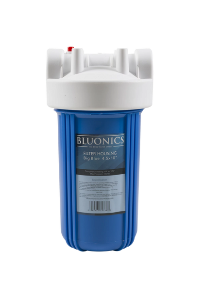 Bluonics 10" Big Blue Whole House Water Filter with 5 Micron Sediment Cartridge for Rust, Iron, Sand, Dirt, Sediment and Undissolved Particles