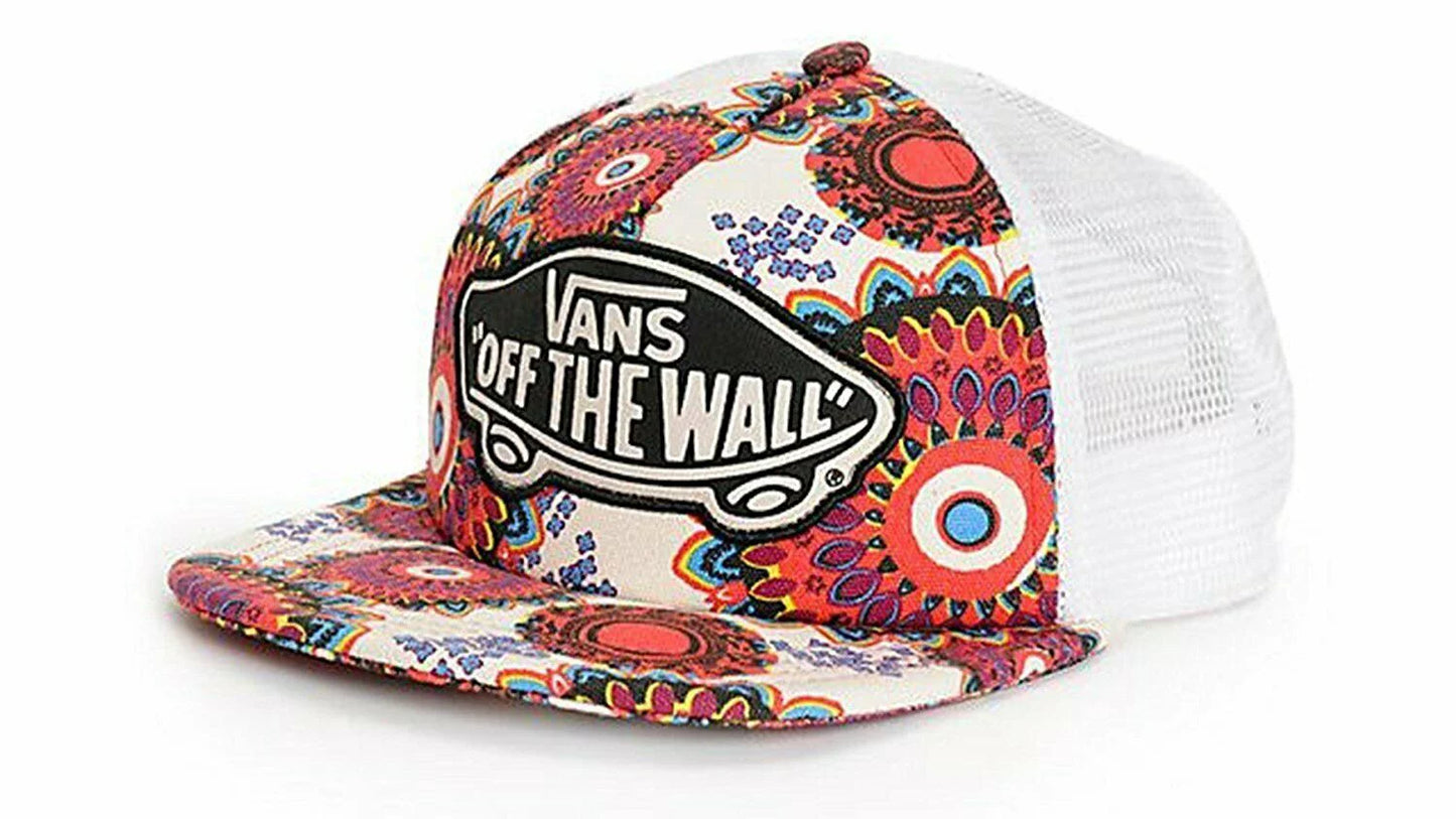 Vans Off The Wall Women's Beach Girl Trucker Snapack Hat Cap - Geo Floral