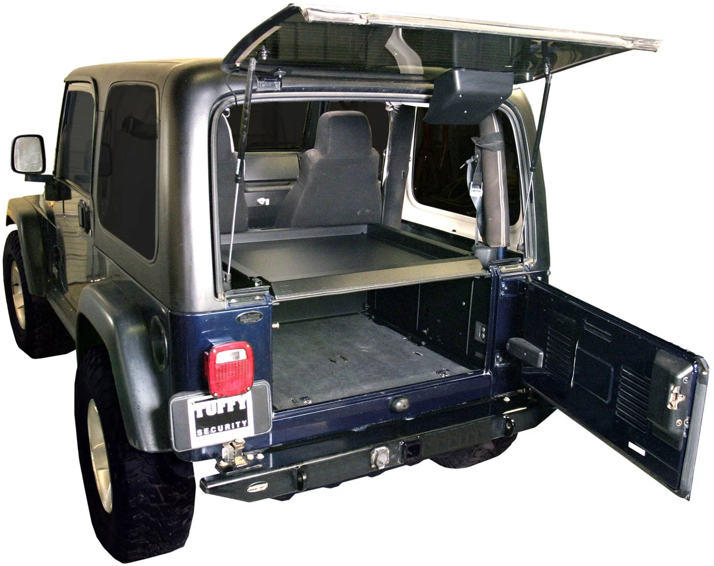 Tuffy Security Products Deluxe Cargo Enclosure - '87-95 Wrangler YJ / '97-06 Wrangler TJ (Black) Fits select: 1997-2006 JEEP WRANGLER / TJ, 1989-1995 JEEP WRANGLER / YJ