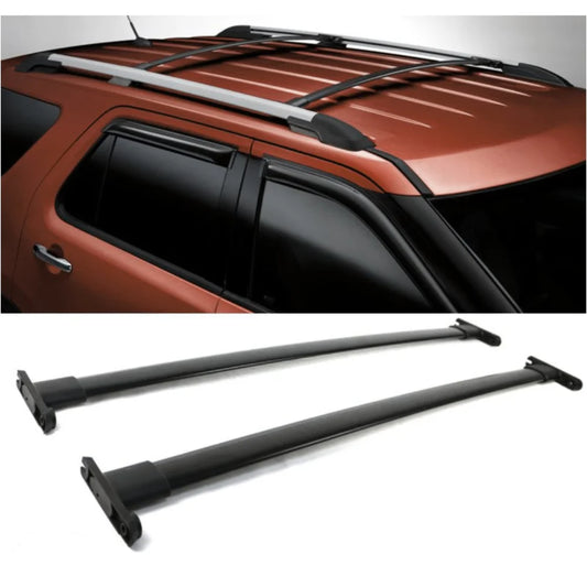 Teledu For Ford Explorer Police Interceptor Utility Roof Rack Bar 2Pc Black Aluminum