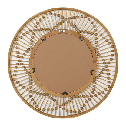 Sahara Sunbeam Round Bamboo Wide Frame Wall Mirror