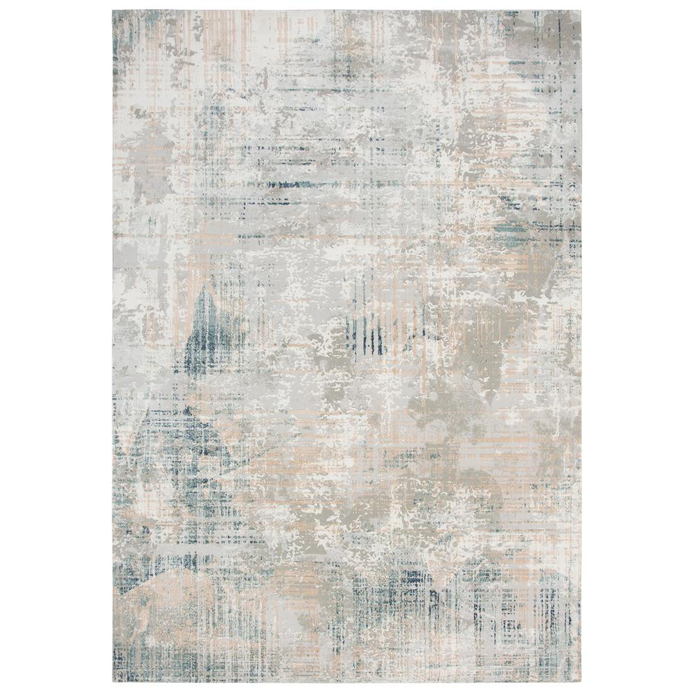 Alora Decor Glamour 7'10"x9'10" Ivory / Gray /Ivory / Gray Power-Loomed Area Rug