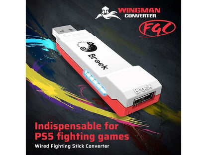 Brook Wingman FGC converter - An Arcade Joystick Converter, Built for PS5 Fighting Games, Supports Street Fighter 6 and