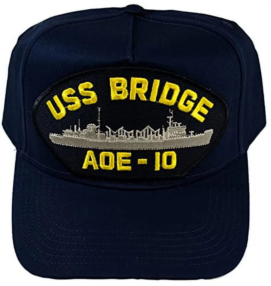 USS Bridge AOE-10 Ship HAT - Navy Blue - Veteran Owned Business