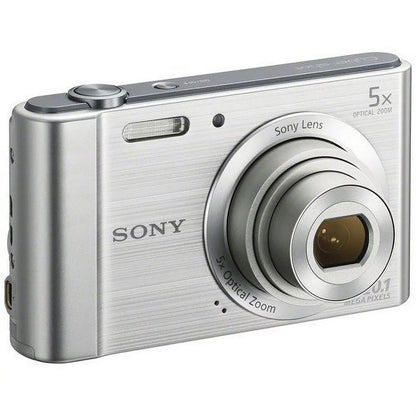 Sony Cyber-shot DSC-W800 Digital Camera (Silver) + Deal-Expo Accessories Bundle