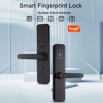 WAFU Intelligent Door Lock,Smart Lock Door Lock Compatible APP Compatible Tuya APP Deadbolt Key Compatible dsfen OWSOO