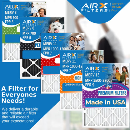 24x30x1 Air Filter MERV 8 Comparable to MPR 700 & FPR 5 Electrostatic Pleated Air Conditioner Filter 4 Pack HVAC AC Premium USA Made 24x30x1 Furnace Filters by AIRX FILTERS WICKED CLEAN AIR.