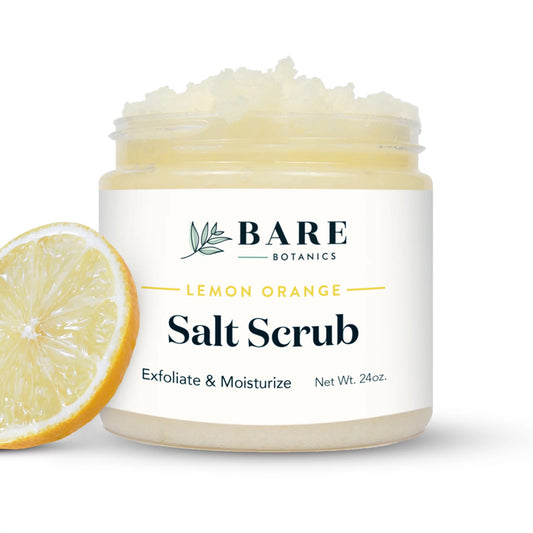 Bare Botanics Body Scrub Lemon Orange Sea Salt Scrub 24 oz