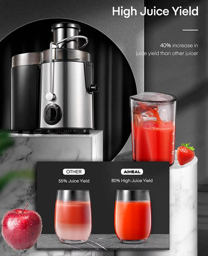 Centrifugal Juicer for Vegetables and Fruits - with 3-Speed Control