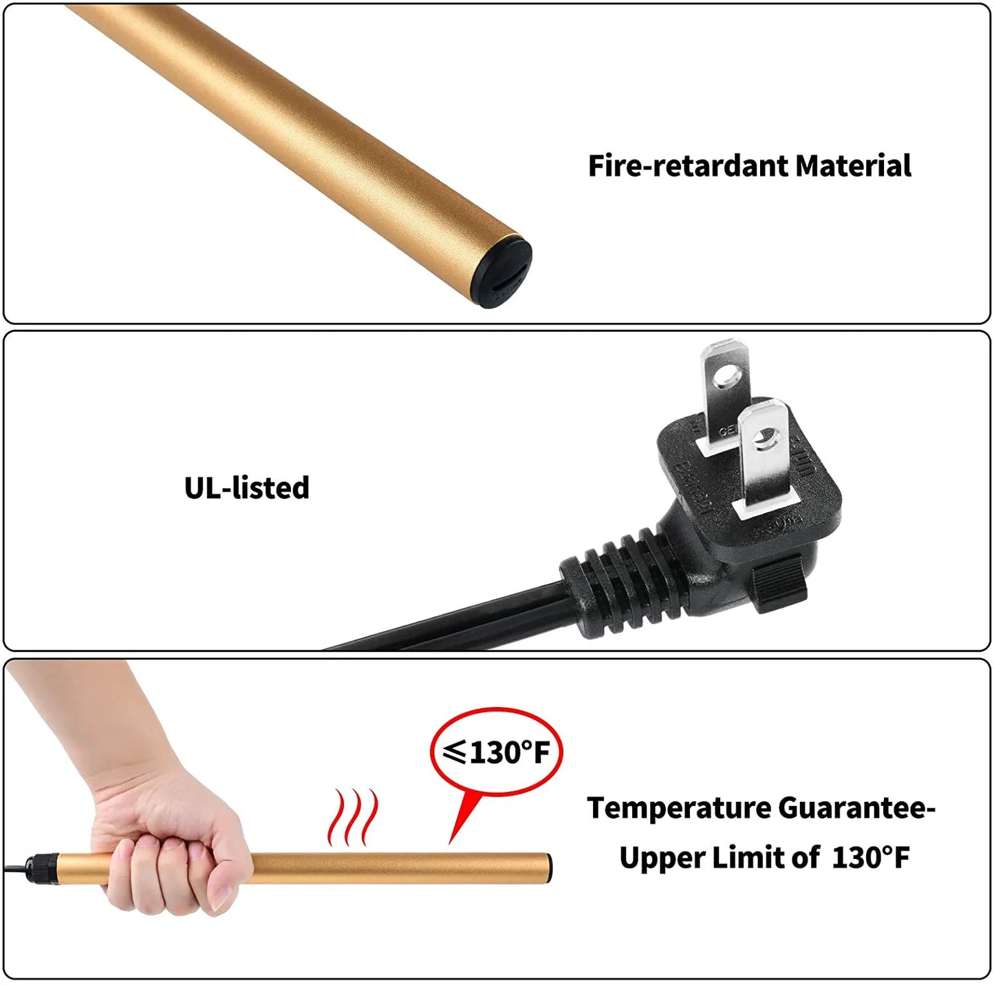 briidea Safe Dehumidifier Rod, Rod Reducing Humidity with Easy Installation and Plug Cord Easily Threading Through Safe's Hole, 12/16/24 inches Effective Coverage up to 100/150/300 Ft³