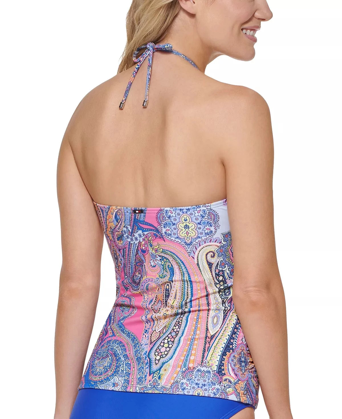 Tommy Hilfiger JAIPUR PAISLEY PROVENCE BLUE MULTI Printed Tankini Top, US Medium