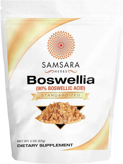 Samsara Herbs Boswellia Extract (2oz/57g) - 90% Boswellic Acid | Digestion | Respiratory Support