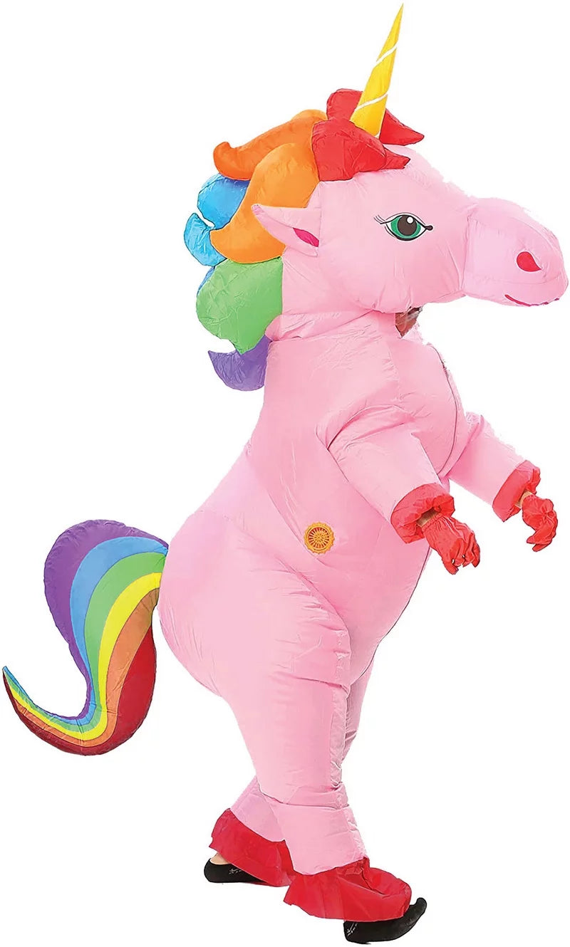 Studio Halloween SH-21068 Pink Inflatable Unicorn Adult