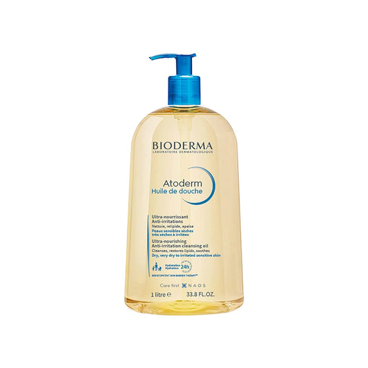 Bioderma - Atoderm - Cleansing Oil - Face and Body Moisturizer - Soothes Discomfort - for Very Dry Sensitive Skin