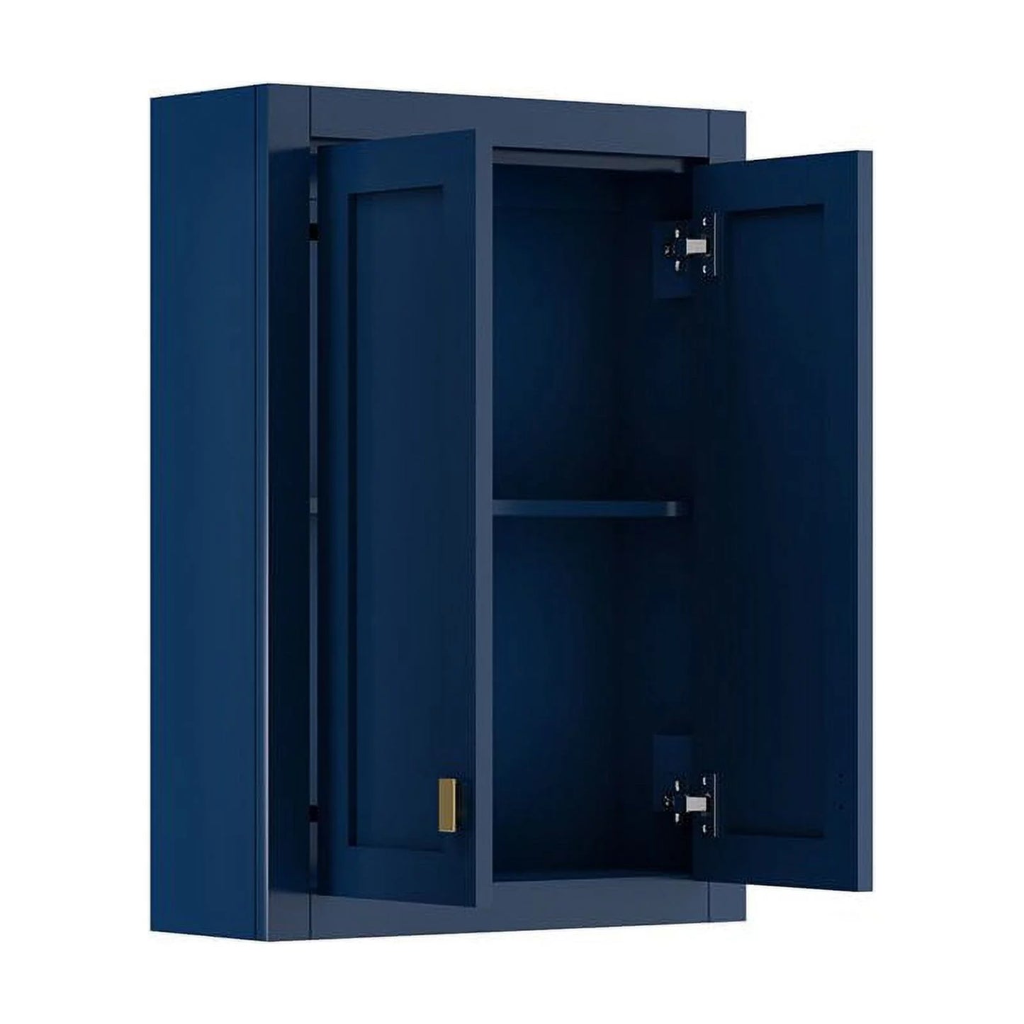 Water Creation Madison 33" Solid Hardwood Medicine Cabinet in Blue/Chrome