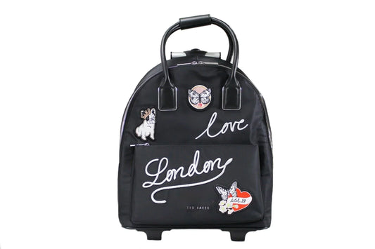 Ted Baker Sheeaa Love London with Patches Detail Black Travel Carry On Bag