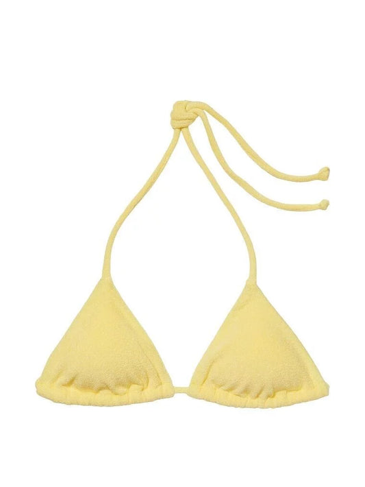 X Small Lemon Essential Ribbed Triangle Swim Top VICTORIA'S SECRET SWIM Yellow New