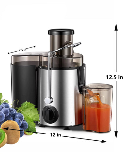 Centrifugal Juicer for Vegetables and Fruits - with 3-Speed Control