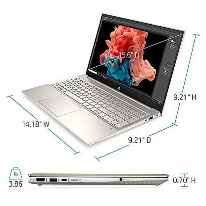 2022 Pavilion 15.6" FHD Touchscreen Laptop 11th Gen Intel Core i7-1165G7 64GB DDR4 2TB NVMe SSD Iris Xe Graphics HDMI USB-C WiFi-6 Bluetooth Backlit Keyboard Windows 11 Pro w/ RATZK 32GB USB