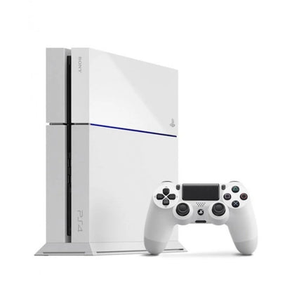 Sony PlayStation 4 500GB Gaming Console White Headset with BOLT AXTION Cleaning Kit Bundle Like New